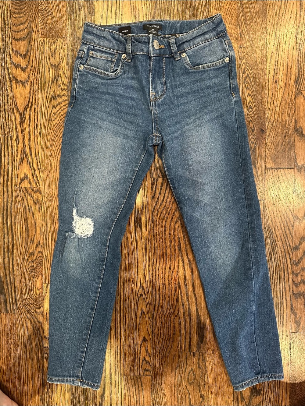 Hudson Jeans Kids Blue Distressed Skinny Jeans